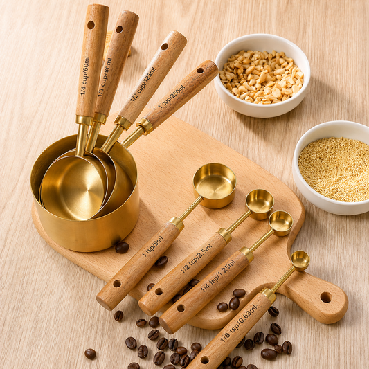 Luxury Metal Plated Measuring Cup Set