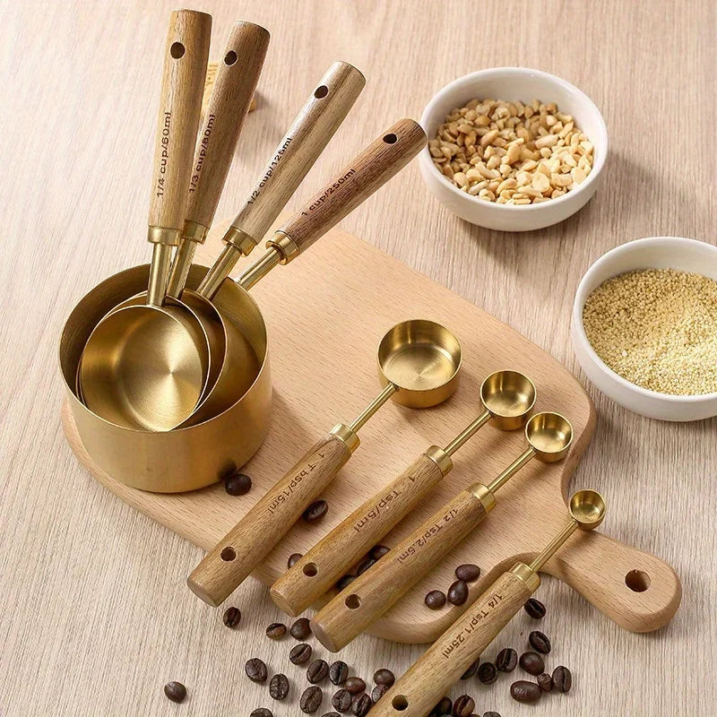 Luxury Metal Plated Measuring Cup Set