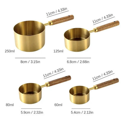 Luxury Metal Plated Measuring Cup Set