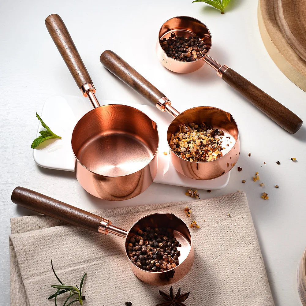 Luxury Metal Plated Measuring Cup Set