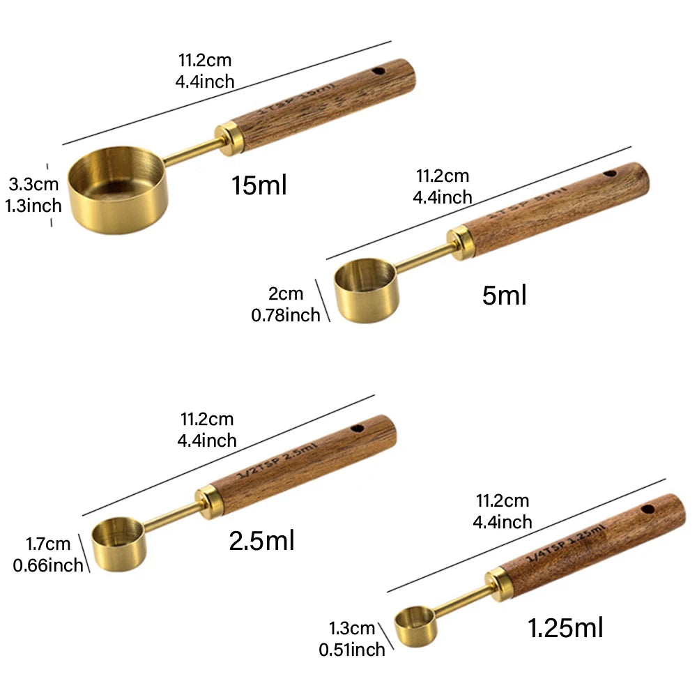 Luxury Metal Plated Measuring Cup Set
