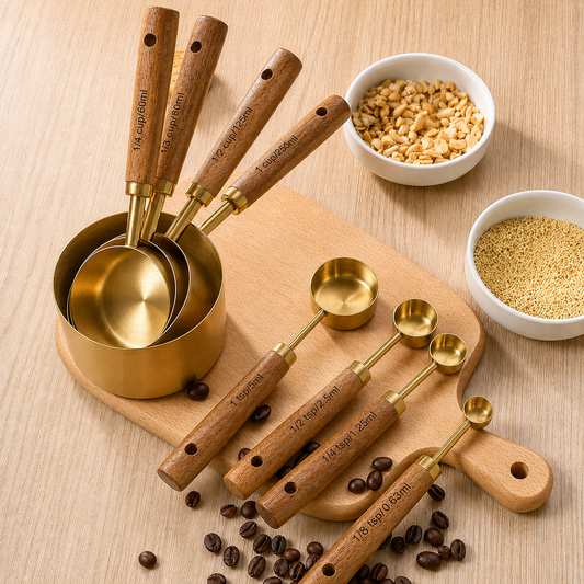Luxury Metal Plated Measuring Cup Set