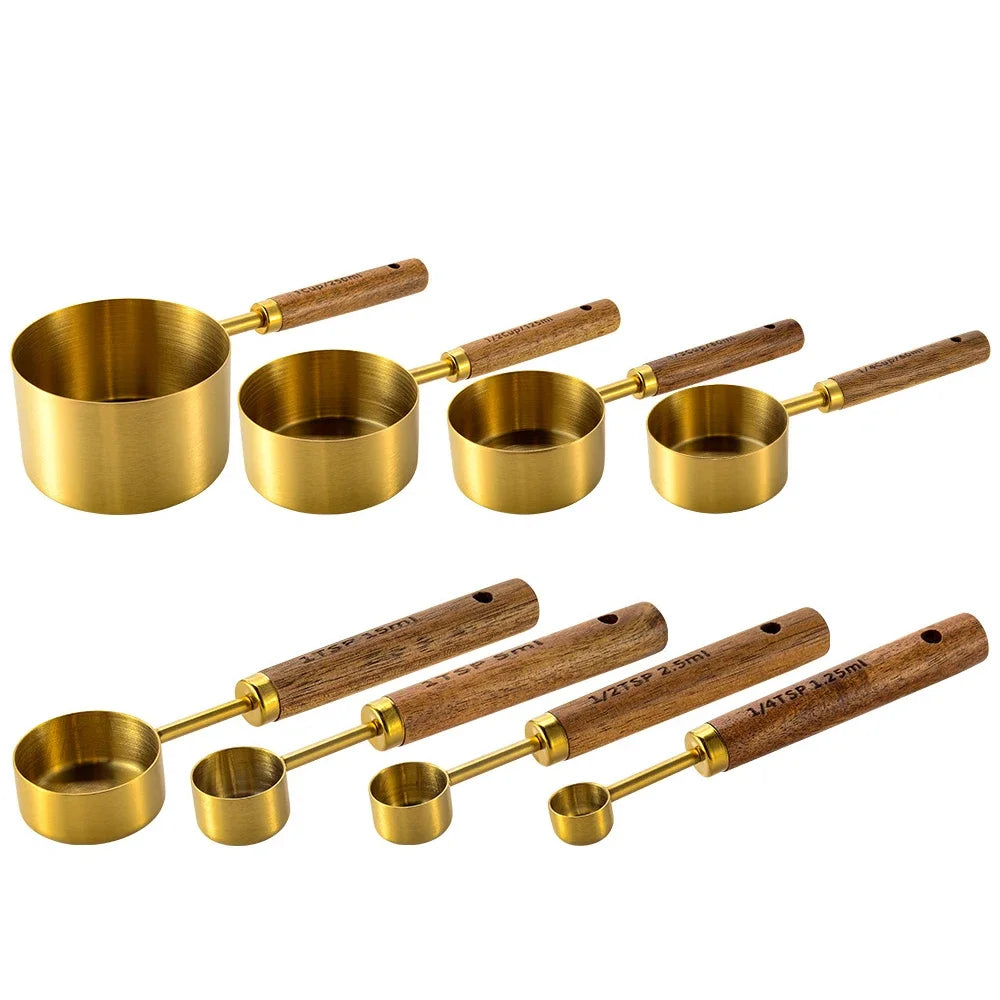 Luxury Metal Plated Measuring Cup Set
